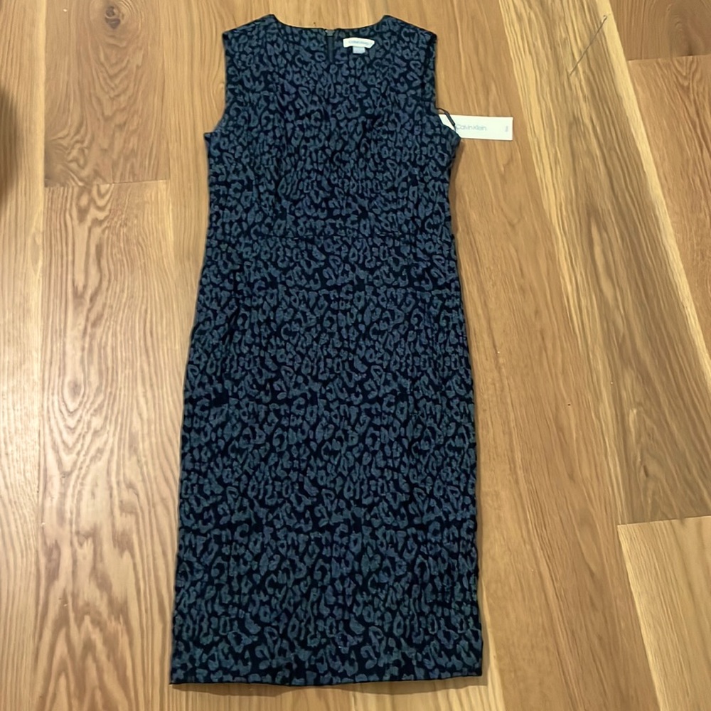 Cute Blue Cheetah Print Dress Never Been Worn